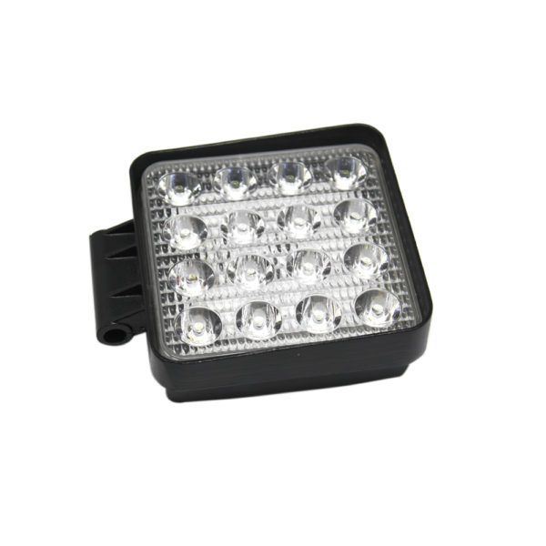 FAROL DE LED QUADRADO 16 LED BI-VOLT 10-30V 48W GROSSO 450MM BLUE BEAM - LED AZUL