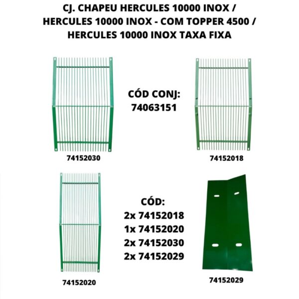 CJ. CHAPEU HERCULES 10000 INOX   HERCULES 10000 INOX - COM TOPPER 4500   HERCULES 10000 INOX TAXA FIXA