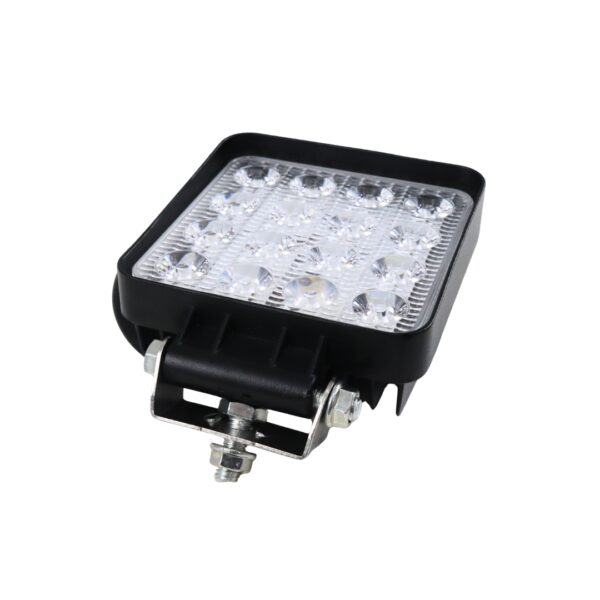 FAROL DE LED QUADRADO 16 LED BI-VOLT 10-30V 48W GROSSO 450MM BLUE BEAM - LED AZUL - Imagem 2