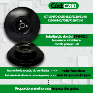 KIT VENTO CASE 4130 5130 5140 6130 6140 7088 7130 7140